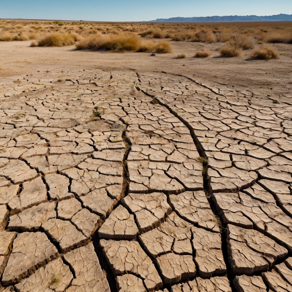 kiszáradt szikes talaj, félsivatag